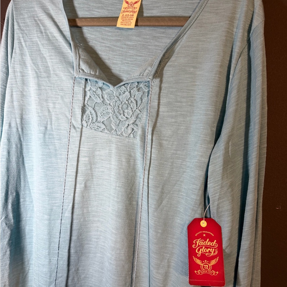 Faded Glory Long Sleeve Top. NWT - Picture 3 of 7